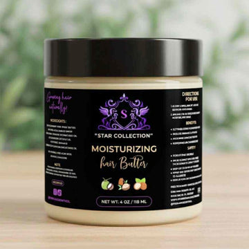 Star Moisturizing Hair Butter – Deep Hydration for Dry & Natural Hair | 100% Natural 4oz